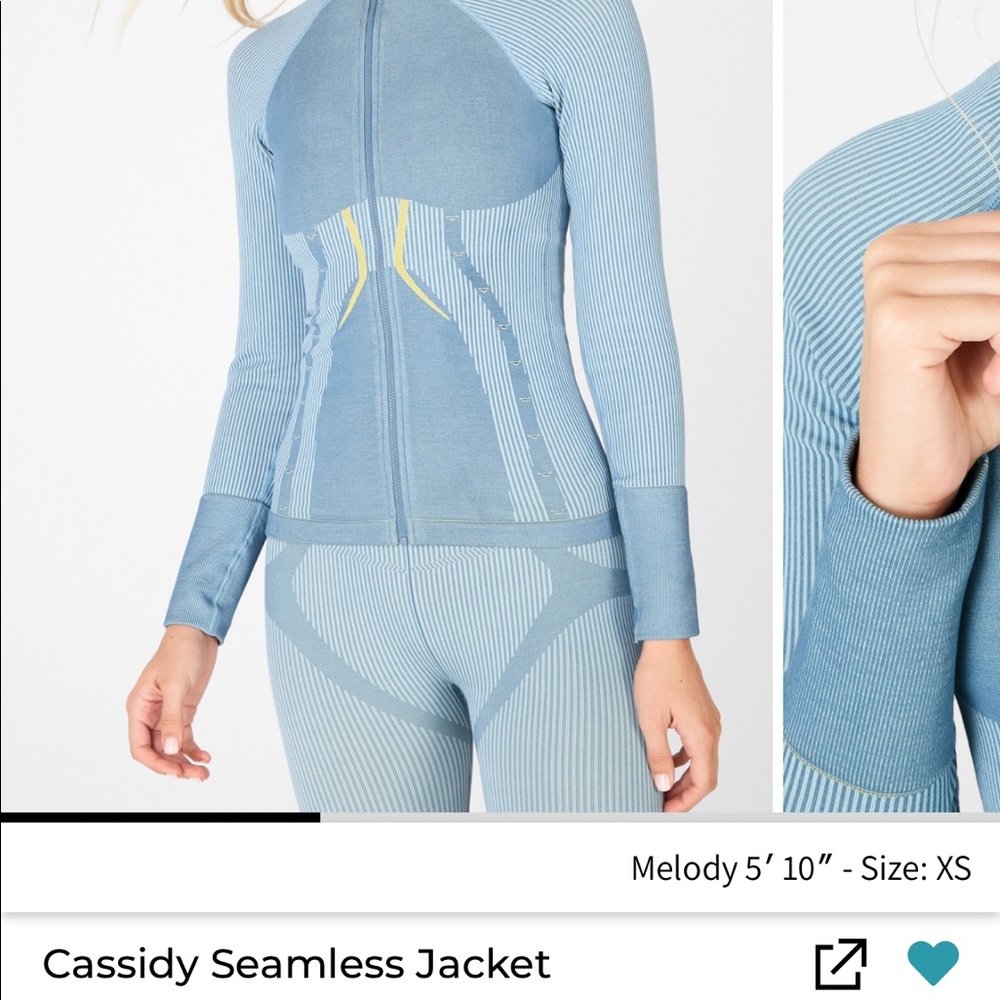 Fabletics slate blue jacket in XS